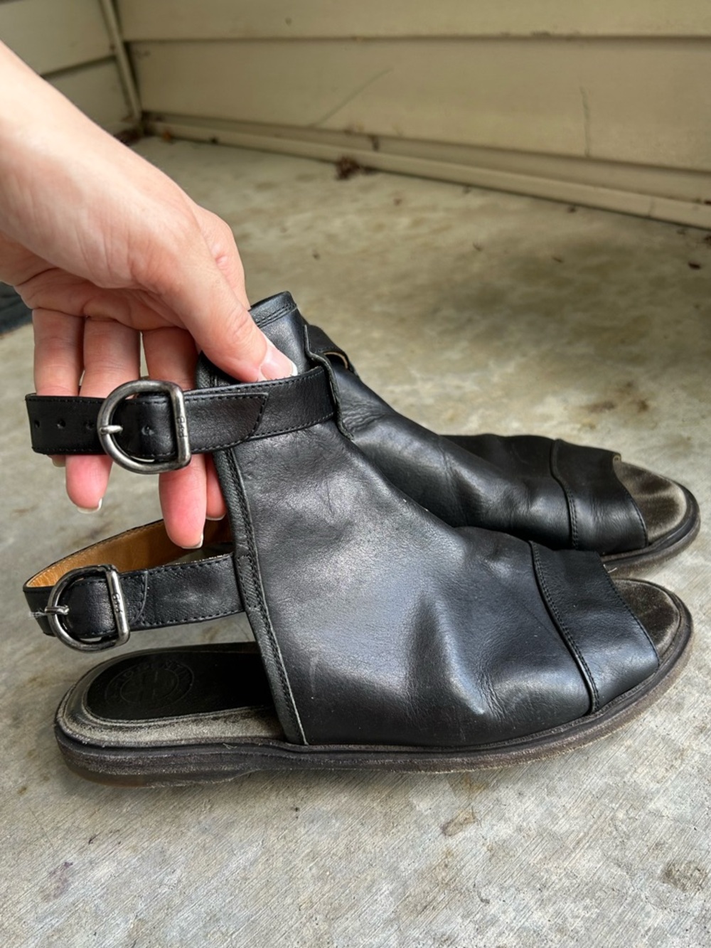 Fiorentini and Baker Leather Sandals Black 39
